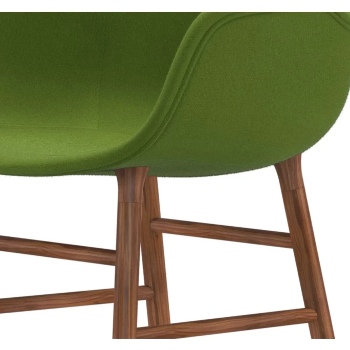 Normann Copenhagen Normann Form Walnut Lehnstuhl Textil-gepolstert Fame - H 80 X B 56 X T 52 Cm - Green - 68035 – Bild 4