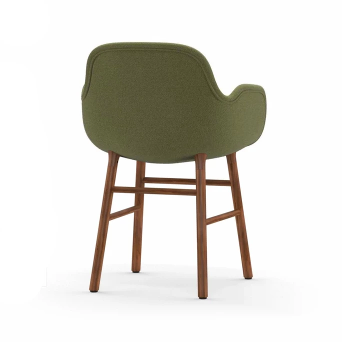 Normann Copenhagen Normann Form Walnut Lehnstuhl Textil-gepolstert Breeze Fusion - H 80 X B 56 X T 52 Cm - Green - 4803 – Bild 2