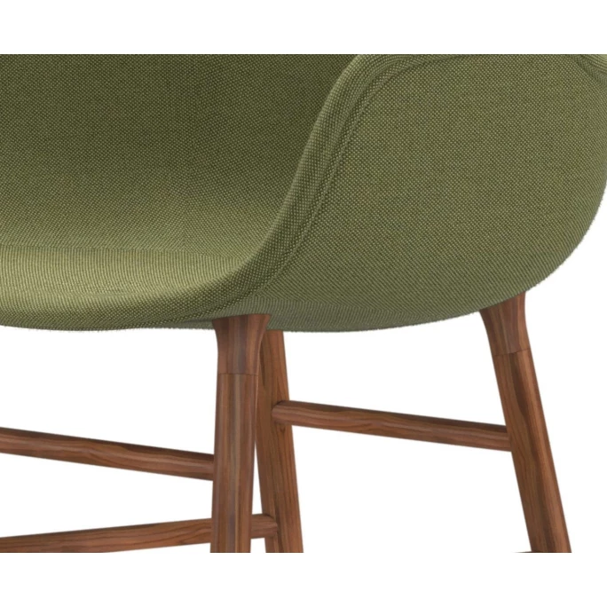 Normann Copenhagen Normann Form Walnut Lehnstuhl Textil-gepolstert Breeze Fusion - H 80 X B 56 X T 52 Cm - Green - 4803 – Bild 3