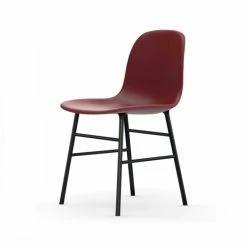 Normann Copenhagen Normann Form Black Stuhl Leder-gepolstert Tango - H 80 X B 48 X T 52 Cm - Red 41578