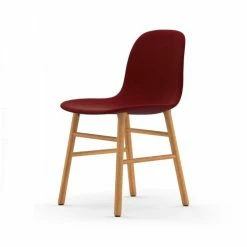 Normann Copenhagen Normann Form Oak Stuhl Textil-gepolstert Breeze Fusion - H 80 X B 48 X T 52 Cm - Red 4401