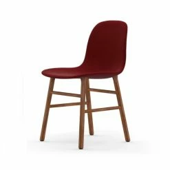 Normann Copenhagen Normann Form Walnut Stuhl Textil-gepolstert Breeze Fusion - H 80 X B 48 X T 52 Cm - Red 4401