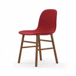Normann Copenhagen Normann Form Walnut Stuhl Textil-gepolstert Steelcut Trio - H 80 X B 48 X T 52 Cm - Red 553