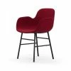Normann Copenhagen Normann Form Black Lehnstuhl Textil-gepolstert Fame - H 80 X B 56 X T 52 Cm - Red 64089