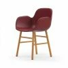 Normann Copenhagen Normann Form Oak Lehnstuhl Leder-gepolstert Tango - H 80 X B 56 X T 52 Cm - Red 41578
