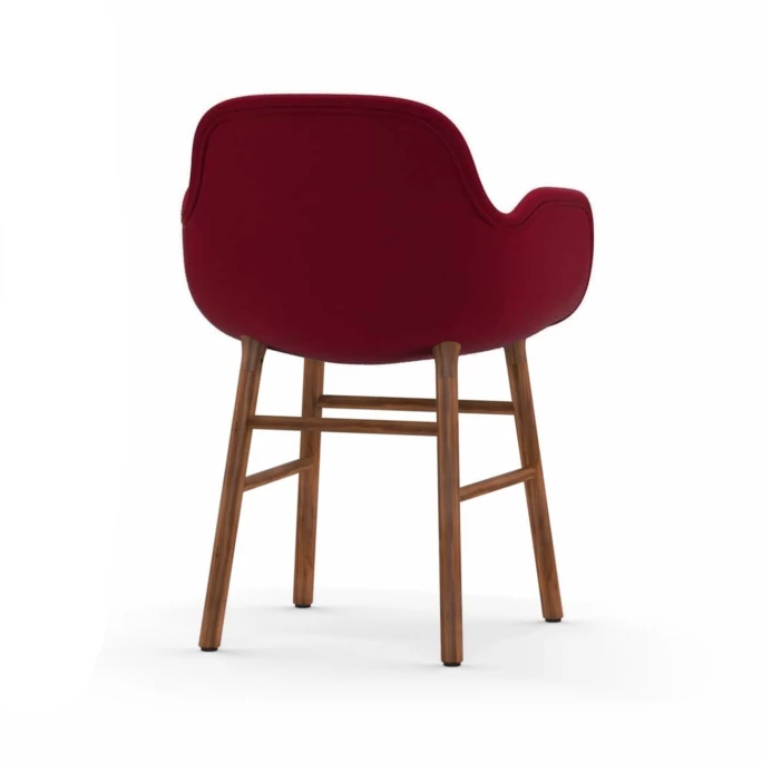 Normann Copenhagen Normann Form Walnut Lehnstuhl Textil-gepolstert Fame - H 80 X B 56 X T 52 Cm - Red 64089 – Bild 2