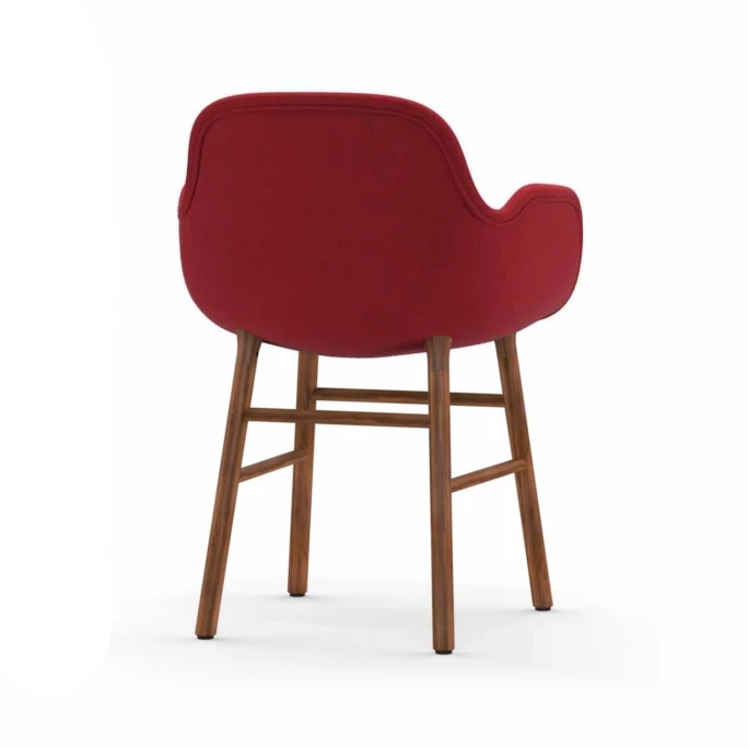 Normann Copenhagen Normann Form Walnut Lehnstuhl Textil-gepolstert Steelcut Trio - H 80 X B 56 X T 52 Cm - Red 553 – Bild 3