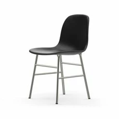 Normann Copenhagen Normann Form Chrome Stuhl Leder-gepolstert Tango - H 80 X B 48 X T 52 Cm - Black-41599