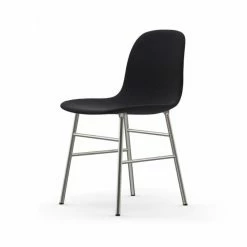 Normann Copenhagen Normann Form Chrome Stuhl Textil-gepolstert Breeze Fusion - H 80 X B 48 X T 52 Cm - Black-4004