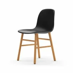 Normann Copenhagen Normann Form Oak Stuhl Leder-gepolstert Tango - H 80 X B 48 X T 52 Cm - Black-41599