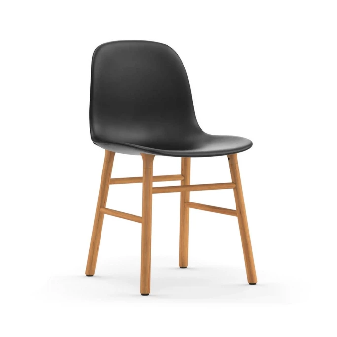 Normann Copenhagen Normann Form Oak Stuhl Leder-gepolstert Tango - H 80 X B 48 X T 52 Cm - Black-41599 – Bild 2