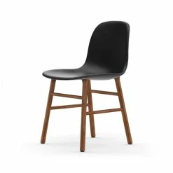Normann Copenhagen Normann Form Walnut Stuhl Leder-gepolstert Tango - H 80 X B 48 X T 52 Cm - Black-41599