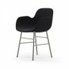 Normann Copenhagen Normann Form Chrome Lehnstuhl Textil-gepolstert Breeze Fusion - H 80 X B 56 X T 52 Cm - Black-4004