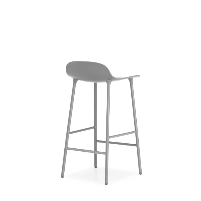 Normann Copenhagen Form Barstuhl Steel - Sitzhöhe 65 Cm - B 43 X T 43 Cm - Grey – Bild 3