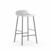 Normann Copenhagen Form Barstuhl Chrome - Sitzhöhe 65 Cm - B 43 X T 43 Cm - White