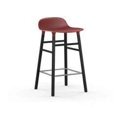 Normann Copenhagen Form Barstuhl Black - Sitzhöhe 65 Cm - B 43 X T 43 Cm - Red
