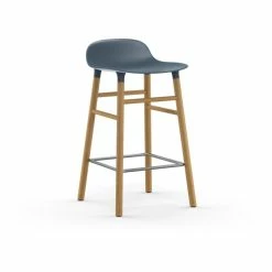 Normann Copenhagen Form Barstuhl Oak - Sitzhöhe 65 Cm - B 43 X T 43 Cm - Blue