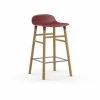 Normann Copenhagen Form Barstuhl Oak - Sitzhöhe 65 Cm - B 43 X T 43 Cm - Red