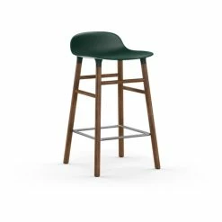 Normann Copenhagen Form Barstuhl Walnut - Sitzhöhe 65 Cm - B 43 X T 43 Cm - Green