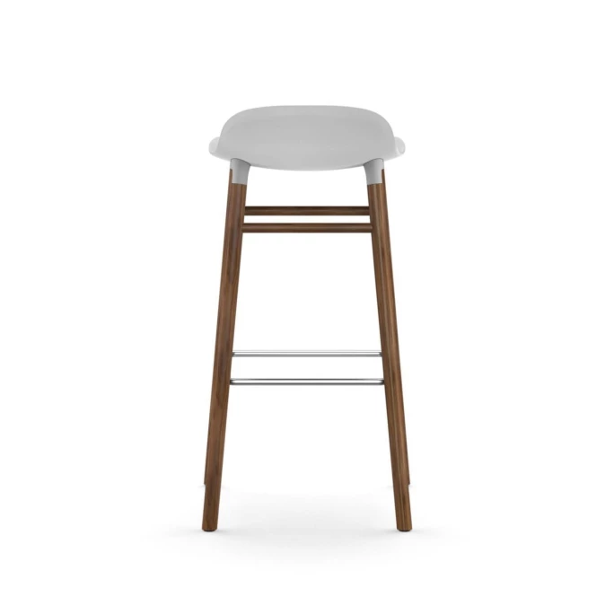 Normann Copenhagen Form Barstuhl Walnut - Sitzhöhe 75 Cm - B 44 X T 44 Cm - White – Bild 4