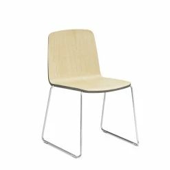 Normann Copenhagen Just Chair Stuhl - H 79 X L 53 X T 53 Cm - Ash/grey/chrome