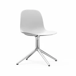 Normann Copenhagen Form Chair Swivel Bürostuhl - Höhe 80 Cm X Ø 70,5 Cm - Sitzhöhe 44 Cm - White