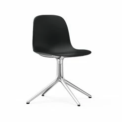 Normann Copenhagen Form Chair Swivel Bürostuhl - Höhe 80 Cm X Ø 70,5 Cm - Sitzhöhe 44 Cm - Black
