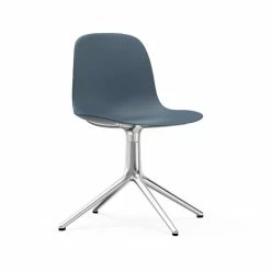 Normann Copenhagen Form Chair Swivel Bürostuhl - Höhe 80 Cm X Ø 70,5 Cm - Sitzhöhe 44 Cm - Blue