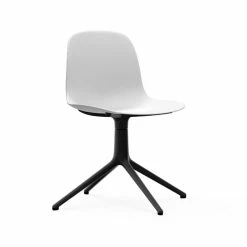 Normann Copenhagen Form Chair Black Swivel Bürostuhl - Höhe 80 Cm X Ø 70,5 Cm - Sitzhöhe 44 Cm - White