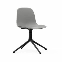 Normann Copenhagen Form Chair Black Swivel Bürostuhl - Höhe 80 Cm X Ø 70,5 Cm - Sitzhöhe 44 Cm - Grey