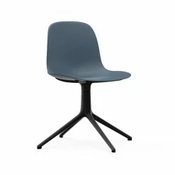 Normann Copenhagen Form Chair Black Swivel Bürostuhl - Höhe 80 Cm X Ø 70,5 Cm - Sitzhöhe 44 Cm - Blue