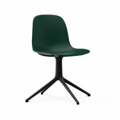 Normann Copenhagen Form Chair Black Swivel Bürostuhl - Höhe 80 Cm X Ø 70,5 Cm - Sitzhöhe 44 Cm - Green