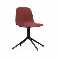 Normann Copenhagen Form Chair Black Swivel Bürostuhl - Höhe 80 Cm X Ø 70,5 Cm - Sitzhöhe 44 Cm - Red