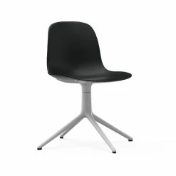 Normann Copenhagen Form Chair White Swivel Bürostuhl - Höhe 80 Cm X Ø 70,5 Cm - Sitzhöhe 44 Cm - Black