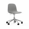Normann Copenhagen Form Swivel Bürostuhl Mit Rollen - Höhe 86 Cm X Ø 72,5 Cm - Sitzhöhe 37-50 Cm - Grey
