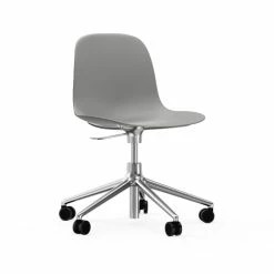 Normann Copenhagen Form Swivel Bürostuhl Mit Rollen - Höhe 86 Cm X Ø 72,5 Cm - Sitzhöhe 37-50 Cm - Grey