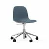 Normann Copenhagen Form Swivel Bürostuhl Mit Rollen - Höhe 86 Cm X Ø 72,5 Cm - Sitzhöhe 37-50 Cm - Blue