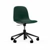Normann Copenhagen Form Black Swivel Bürostuhl Mit Rollen - Höhe 86 Cm X Ø 72,5 Cm - Sitzhöhe 37-50 Cm - Green