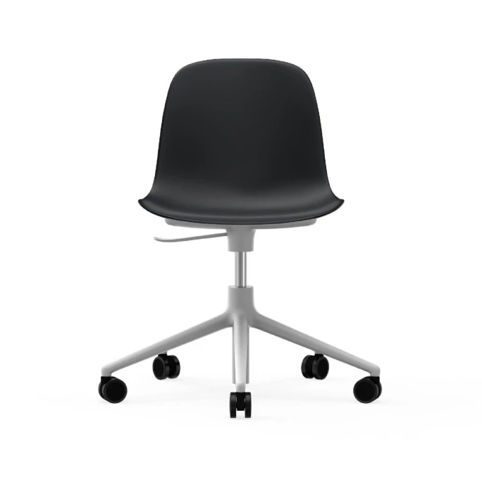Normann Copenhagen Form White Swivel Bürostuhl Mit Rollen - Höhe 86 Cm X Ø 72,5 Cm - Sitzhöhe 37-50 Cm - Black – Bild 2