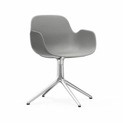 Normann Copenhagen Form Armchair Swivel Bürostuhl - Höhe 80 Cm X Ø 70,5 Cm - Sitzhöhe 44 Cm - Grey