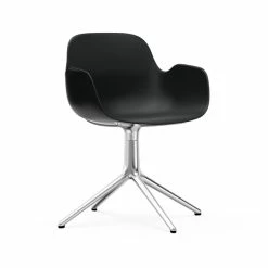 Normann Copenhagen Form Armchair Swivel Bürostuhl - Höhe 80 Cm X Ø 70,5 Cm - Sitzhöhe 44 Cm - Black