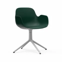 Normann Copenhagen Form Armchair White Swivel Bürostuhl - Höhe 80 Cm X Ø 70,5 Cm - Sitzhöhe 44 Cm - Green