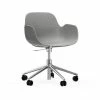 Normann Copenhagen Form Armchair Swivel Bürostuhl Mit Rollen - Höhe 86 Cm X Ø 72,5 Cm - Sitzhöhe 37-50 Cm - Grey