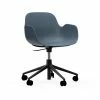 Normann Copenhagen Form Black Swivel Bürostuhl Mit Rollen - Höhe 86 Cm X Ø 72,5 Cm - Sitzhöhe 37-50 Cm - Blue