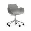 Normann Copenhagen Form White Swivel Bürostuhl Mit Rollen - Höhe 86 Cm X Ø 72,5 Cm - Sitzhöhe 37-50 Cm - Grey