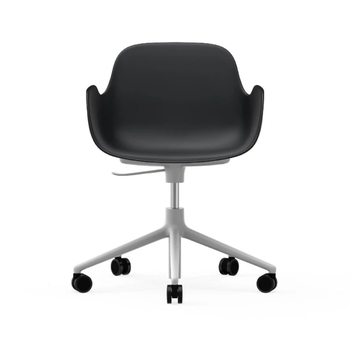 Normann Copenhagen Form White Swivel Bürostuhl Mit Rollen - Höhe 86 Cm X Ø 72,5 Cm - Sitzhöhe 37-50 Cm - Black – Bild 2