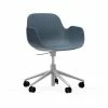 Normann Copenhagen Form White Swivel Bürostuhl Mit Rollen - Höhe 86 Cm X Ø 72,5 Cm - Sitzhöhe 37-50 Cm - Blue