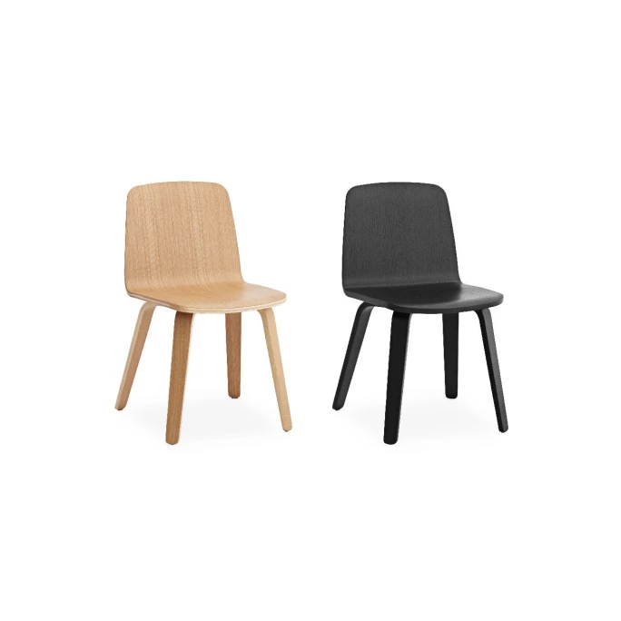 Normann Copenhagen Just Chair Oak Stuhl - 80x47,5x53,5 Cm - Sitzhöhe 45 Cm - Black/Black – Bild 9