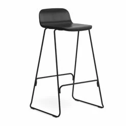 Normann Copenhagen Just Barstool Barhocker Mit Lehne - 90 X 47,5 X 44 Cm - Sitzhöhe 75 Cm - Black/Black
