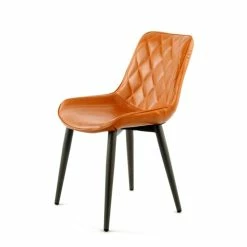 Kayoom Cecil Stühle 2er-Set - 2 Stühle à 53 X 60 Cm - H 81,5 Cm - Orange